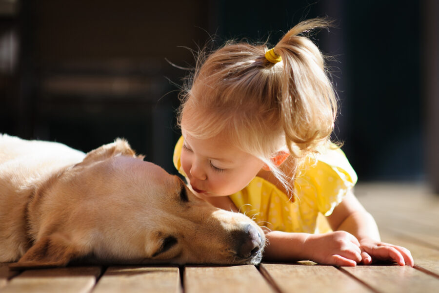 A,Portrait,Of,A,Little,Cute,Toddler,Girl,Kissing,Her